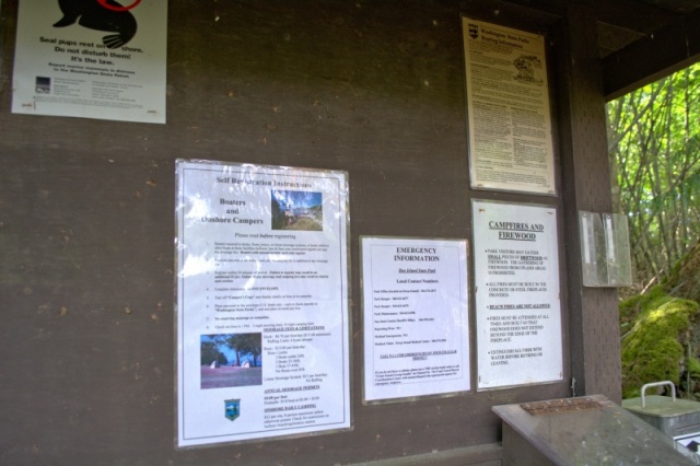 Posters at Doe Island