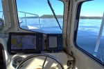 Rosario Strait nice and calm. Slow cruising at 1800 rpm ever since James Island