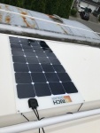 100w flexible solar panel; not permanently installed.