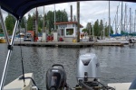 Departing Boston Harbor Marina just north of Olympia, after topping off the tanks.