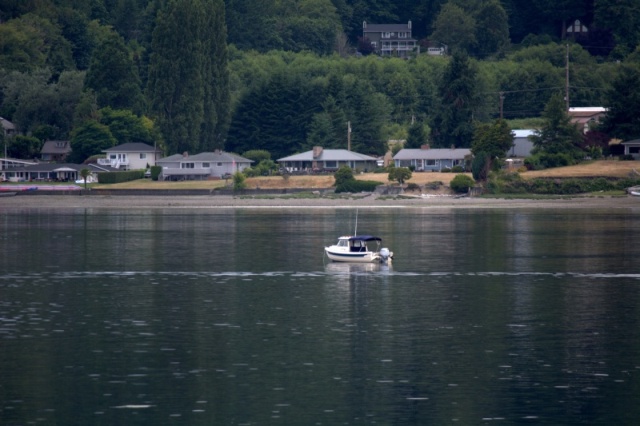 Little Bambina anchored out in Liberty Bay in 10' of water.