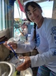 Using the watermaker for the first time in Ensenada el Cardonal on Isla Partida 27 miles north of La Paz.