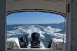 Crossing Boundary Pass into Canadian waters August 18, after the Bellingham CBGT