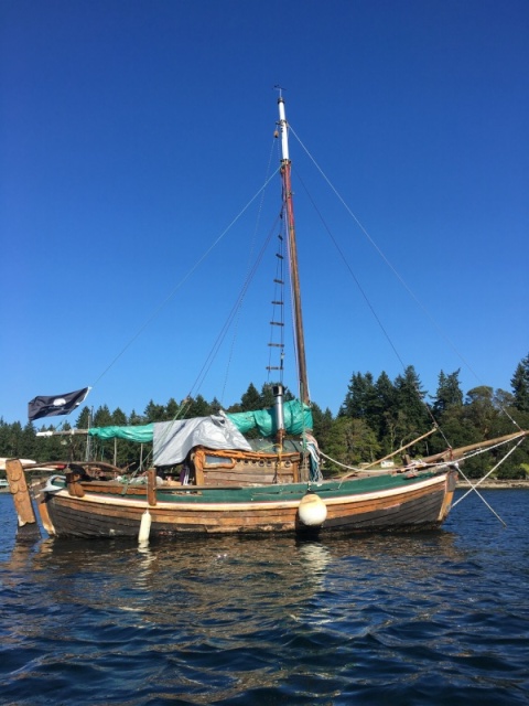 Some interesting boats anchored in the harbor