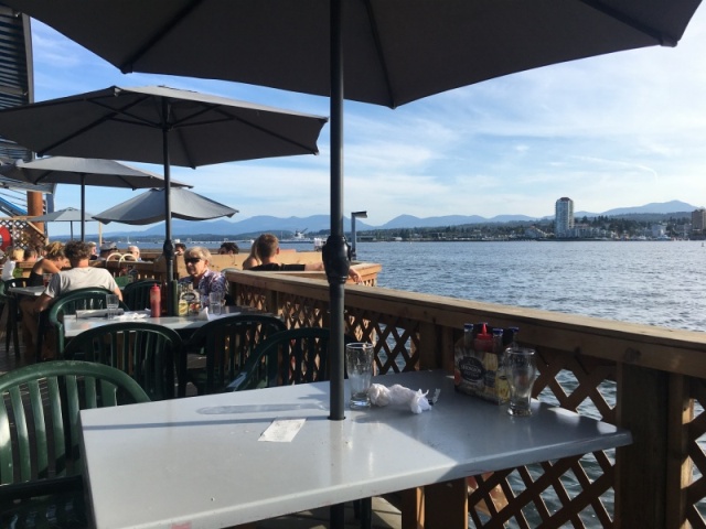 Dinner at the Dinghy Dock. Great food and with the exchange rate, actually very inexpensive compared to restaurants back home.