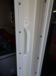 Handles inside of head door.  Makes it easier to get up with one on each side.