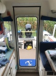 Boat cabin door screen