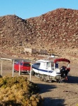 Our camp at Papa Fernandez\'s from the beach dune.