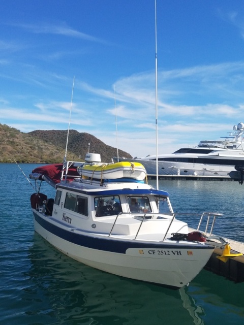 Sierra is loaded up almost ready to head down the Sea to La Paz, even though it is perfectly warm and beautiful here.