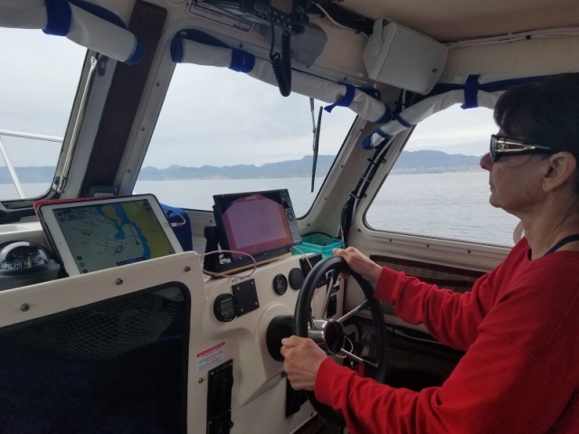 Dana cruising along with an unfortunately non functioning Simrad thank God for iPads, something with the network or the chartplotter itself. Update; we called customer service and they gave us the reprogram commands so it is now back talking to the Suzuki.