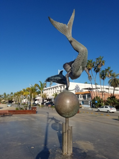 All the families are out walking and biking today as it is the Constitution Signing national holiday. As an artist I am always amazed at how much great public art I see in Mexico.