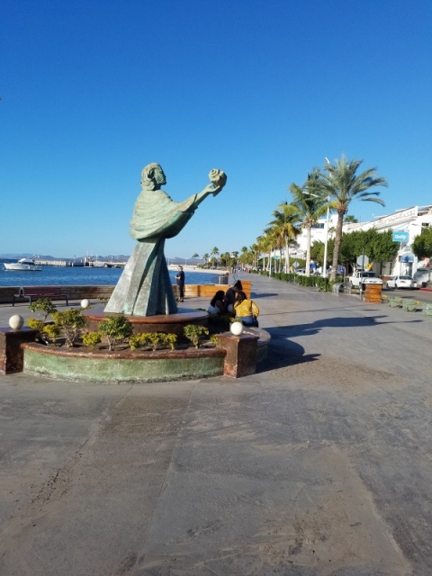 The beautifully newly redone malecon along the La Paz waterfront, we were last here in 2015..