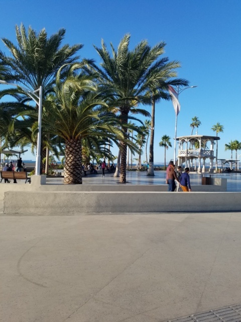 The waterfront plaza.