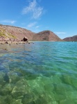 Lots of coral and tropical fish on the rocks along the shore of Ensenada de Cardonal