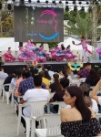    Carnaval week in La Paz.
Local kids performing in a La Paz folk dance group. All the young girls seem to be treated like a princess\'s by families here, always dressed in beautiful dresses. 