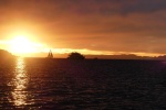 Sailors sunset sail.