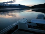 Serpentine Cove, Harriman Fijord, 9-3-06, Ice on the water!  Yes, anchoring by a glacier can be cold!