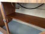So, a friend of mine had this piece of shelving in his shed and asked me if I wanted it. Initially I said no thanks but then I remembered the C-Dory.

A little cutting and trimming and in it went under the stove/sink. It's just teak veneered partical board so I really expect it'll last all that long but it's better than what was in there (nothing). Besides, can't beat the price.