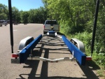 New carpet for bunk boards.  You can also see the HDPE slicks on the bow bunks.