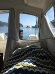 Made the dinette into a bunk and just sat there on the buoy watching boats go by all weekend