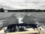 Cruising the lake. The 16 feels so light compared to the 22.