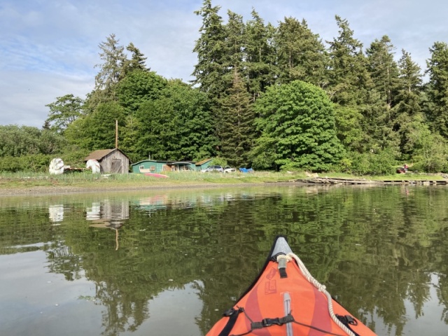 The other end of the estuary it felt more like a wilderness lake with a quaint cabin