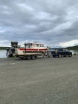 1986 26 custom (Fairbanks AK Craigslist Jan 2021). This was originally a charter boat in Homer (4d Halibut) and was traditional black and white color. The company failed and boat was sold to private owners in Ninilchik (for 20k as I recall, a steal) who repainted. After many years boat then sold within family before eventually going on market.