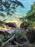 Quarry Bay Trail - under hemlocks towards water