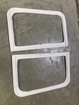 Screen frame with center material cut out.