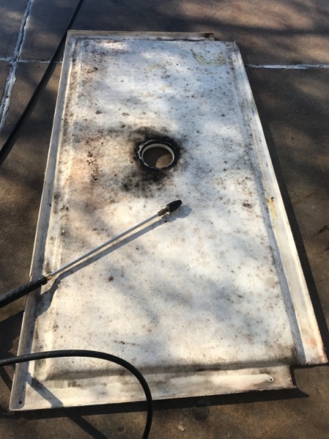 Bottom of the cockpit floor as I pressure wash it