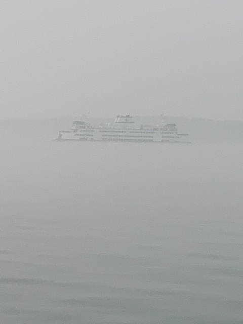 Sept - Ferry in Smoke and Fog