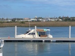 Needed to get to West Marine on the San Sebastian River. This was a dock at a dry stack facility. They were kind enough to let us dock while I walked across the street to WM