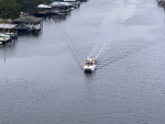She got this pic of me coming to boat ramp from the top of the 65' bridge. Currently anchored for the night at another kayak launch at the Atlantic Beach park. Tomorrow we hit Blue Days old stopping ground, Jacksonville.