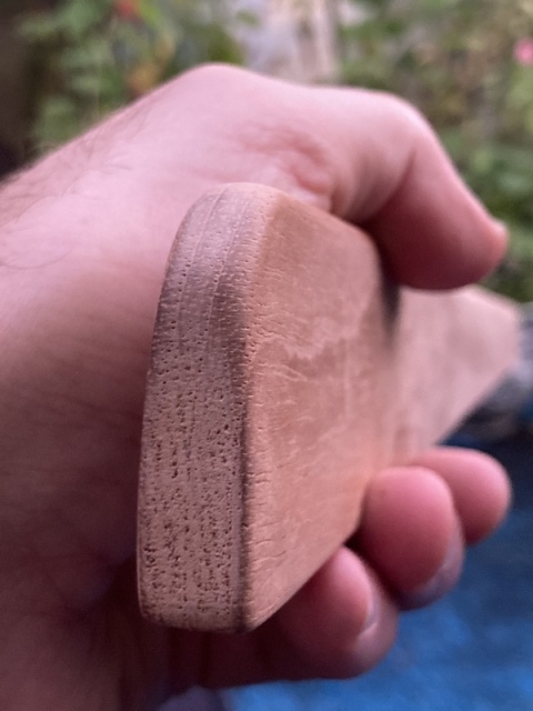 05 I made a nice bevel on this piece of teak to match the rest of the boat interior trim (scrap from work)