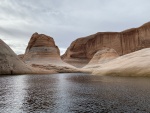 Low water around the knobs in Reflection Canyon