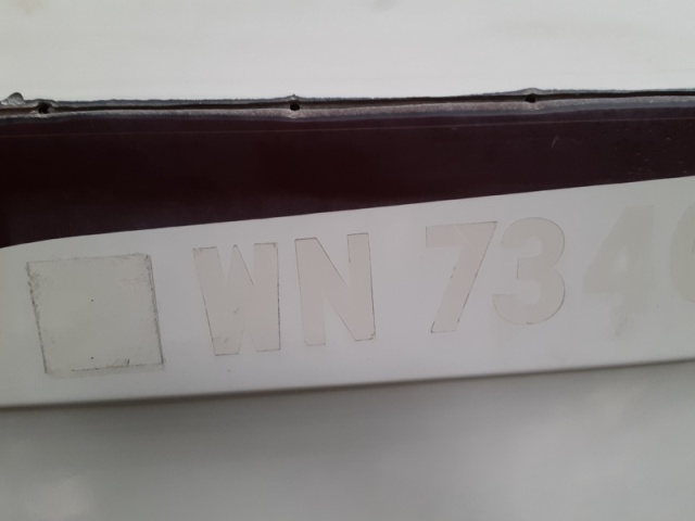 original color behind the registration numbers