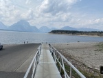 Still water to launch at Jackson Lake, Signal Mountain boat ramp