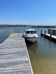 At the dock at Core Sound after a windy day