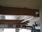 Rod holder and roof brace for AC custom made from teak wood by Lee at Wefings