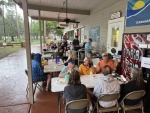 Everyone enjoying the Fried Chicken from Publix!