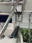 the plan is to have a plastic window on the leading edge secured to the cabin top track zipper
frame attached via Rod Holders with removable pins
