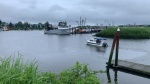 Leaving the fuel/pump out dock at Skipanon Marina