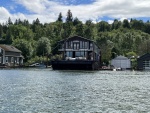 Floating home built on a barge