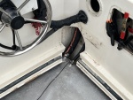 Starboard side fuel fill and vent hoses