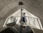 Boat cover, view inside bow