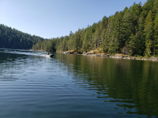 Returning after setting crab traps outside Grace Harbor