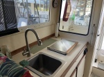 Galley with new faucet