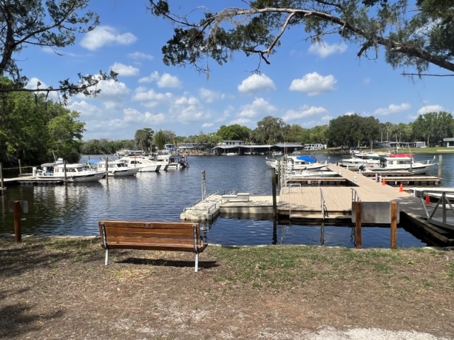 C-Dorys on the dock at Hontoon Island State Park