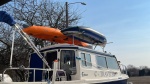 Kayaks on rack