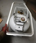 Here's the finished part, which will be the new opening to the lazarette, and is large enough for a 5 gal. propane tank to pass through. Next - make the lid with a channel to hold an O-ring. Then do the same on the port lazarette.